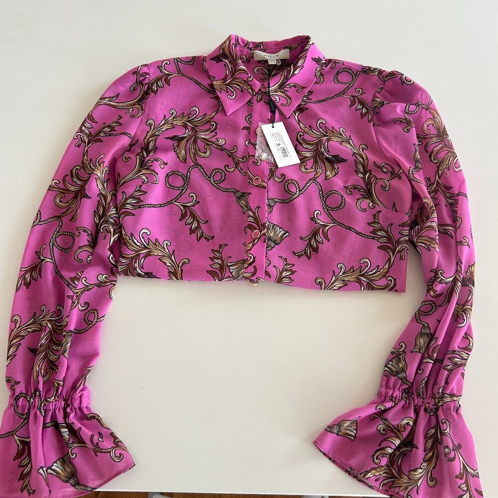 Milly Button up Long-sleeved Blouse-NWT